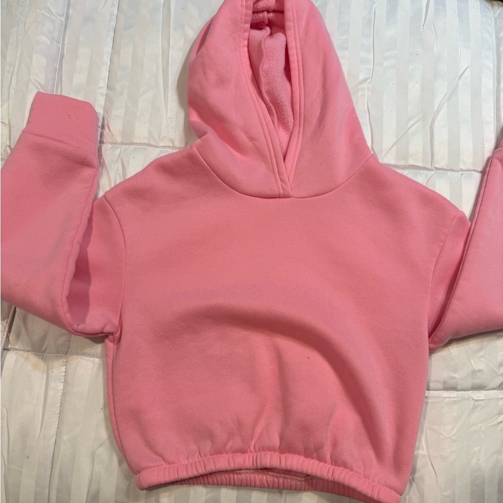 SHEIN Pink Hoodie Sweater